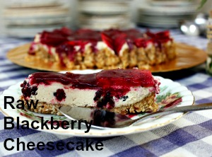 Raw Blackberry Cheesecake Vegan and Gluten Free