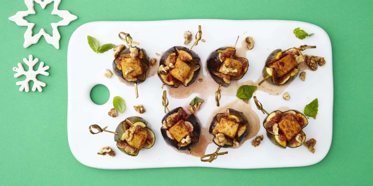 Delicious Vegan Tofu And Fig Canapes